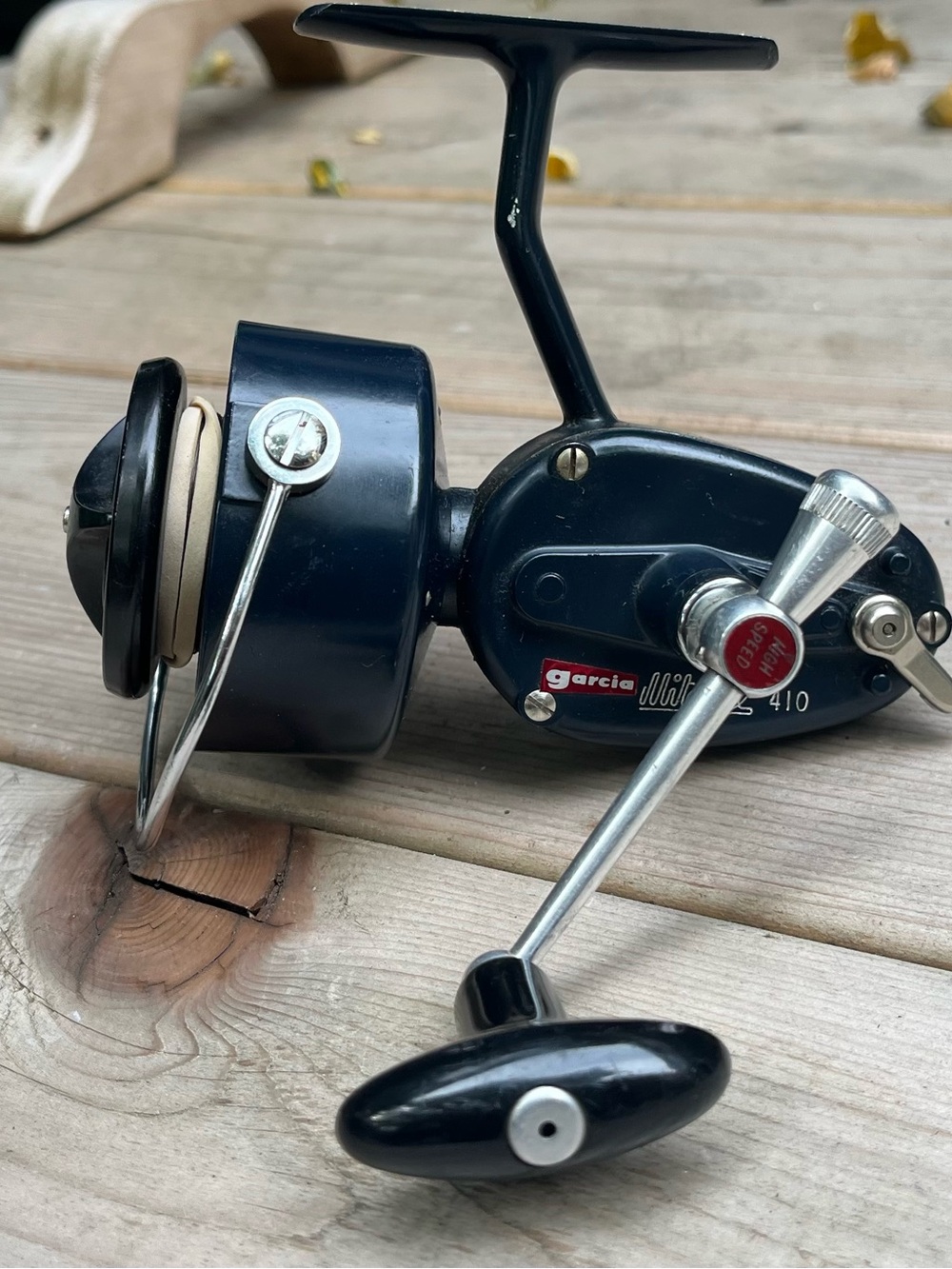 Rare Blue Vintage Garcia Mitchell 410 Spinning Fishing Reel